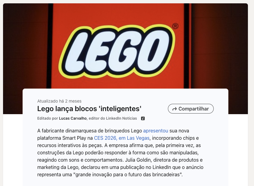 LEGO Smart Play System: inteligência artificial e IoT reinventam o brinquedo físico
